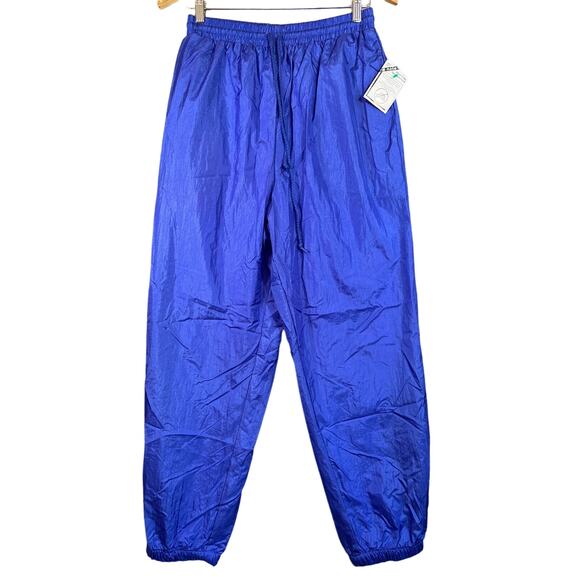 Vtg Bridge Gate Adult Medium Nylon Lined Track Pant Parachute Baggy Hip Hop 80's - Picture 1 of 9